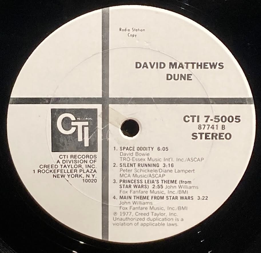 【USED】David Matthews – Dune (Promo)