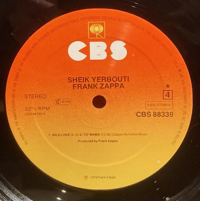 【USED】Frank Zappa – Sheik Yerbouti