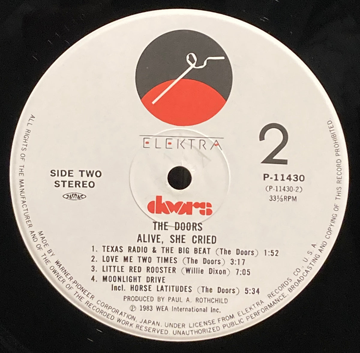 【USED】The Doors – Alive, She Cried (Japan Press)