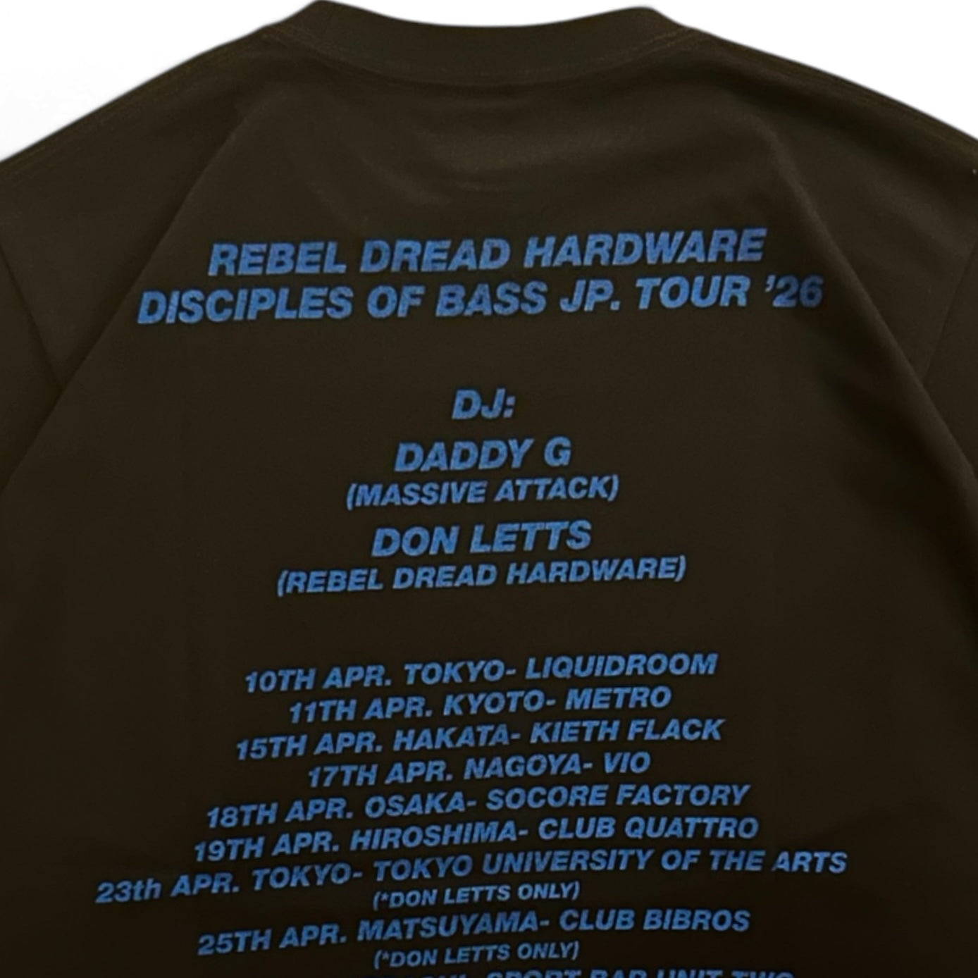 【NEW/限定】 Daddy G x Don Letts - Disciples Of Bass Tour Tee version.1 /ブラック