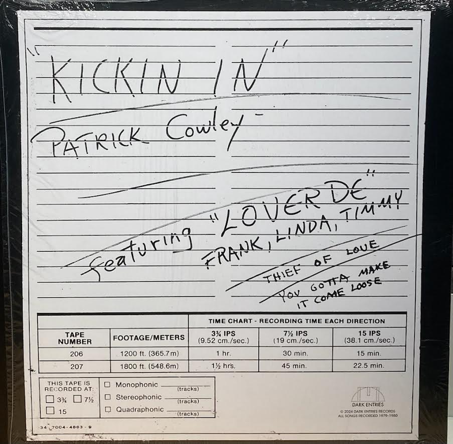 【USED】Patrick Cowley – Kickin' In (2024 reissue)