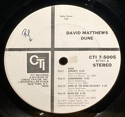 【USED】David Matthews – Dune (Promo)
