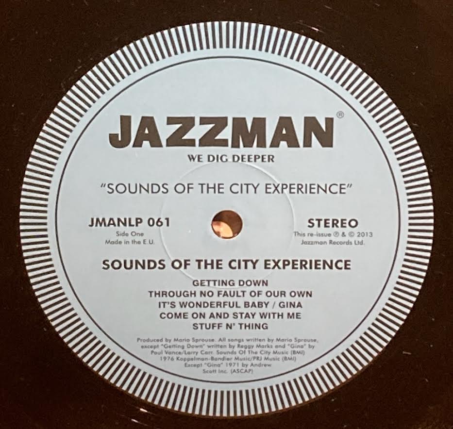 【USED】Sounds Of The City Experience - S.T. (2013 Reissue)