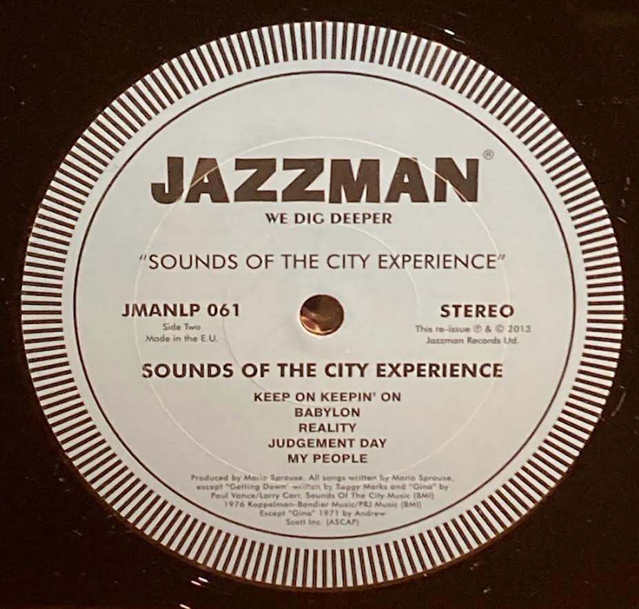【USED】Sounds Of The City Experience - S.T. (2013 Reissue)