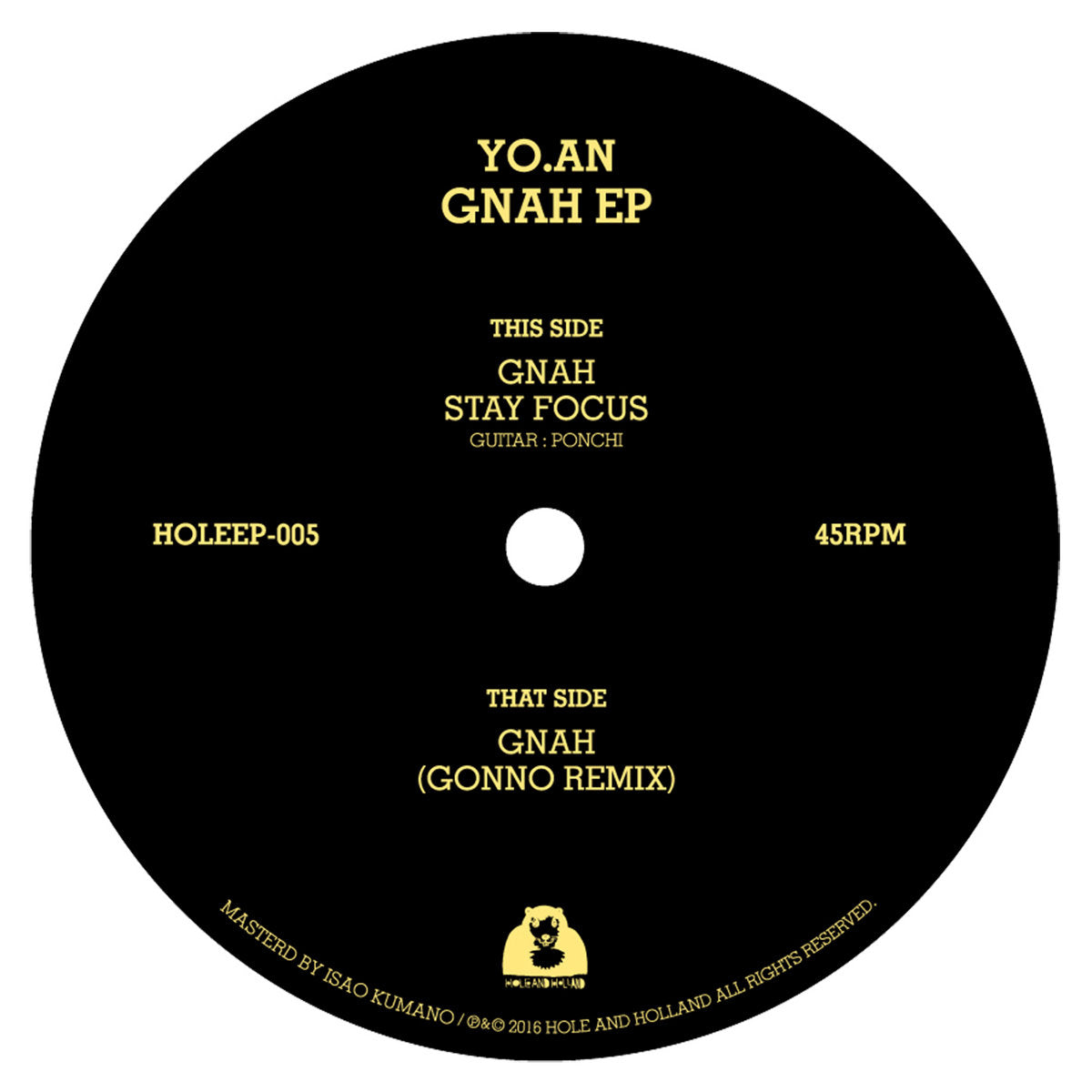 【12"】Yo.an - Gnah EP (incl. Gonno Remix)