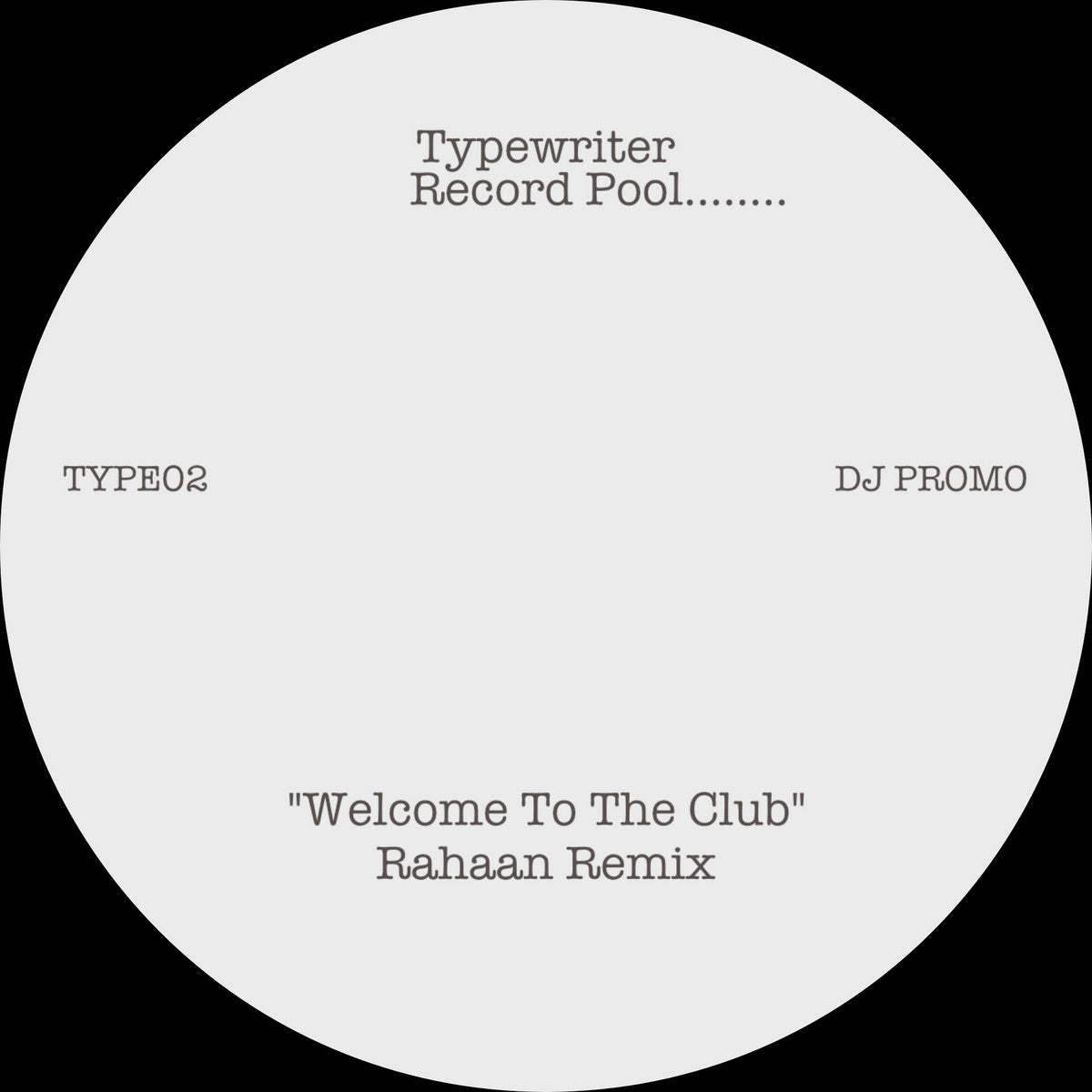 【12"】Rahaan - Welcome To The Club Remixes