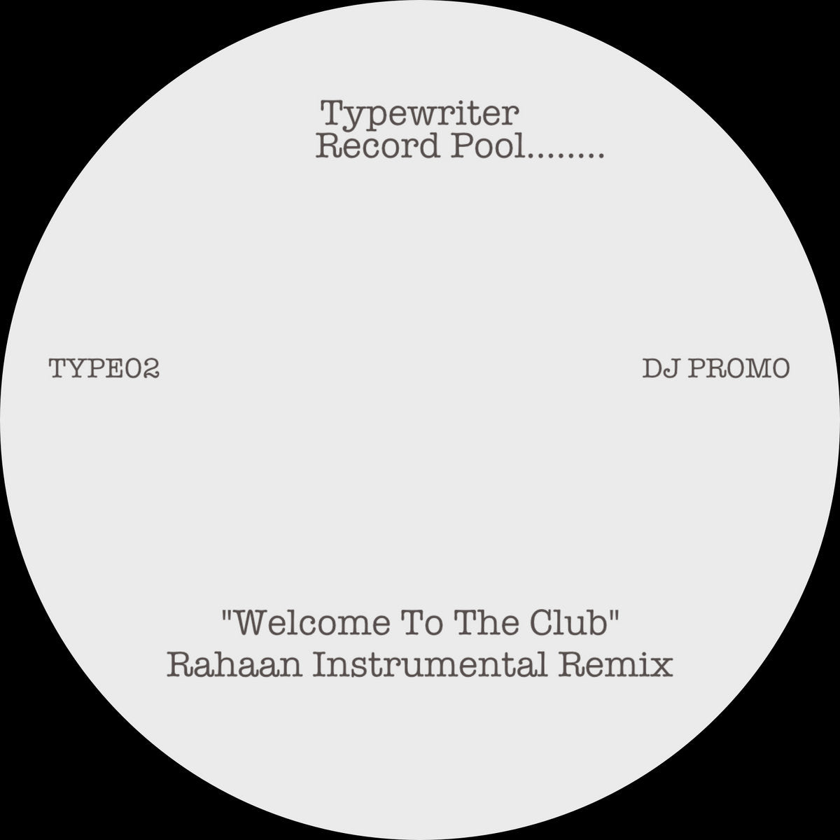 【12"】Rahaan - Welcome To The Club Remixes