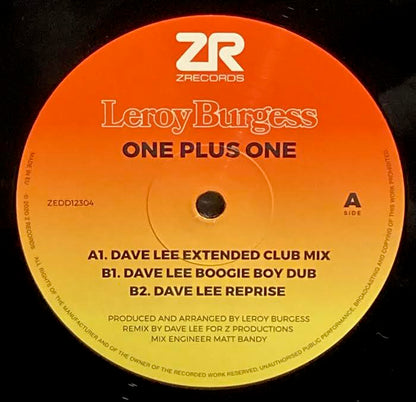 【USED】Leroy Burgess – One Plus One