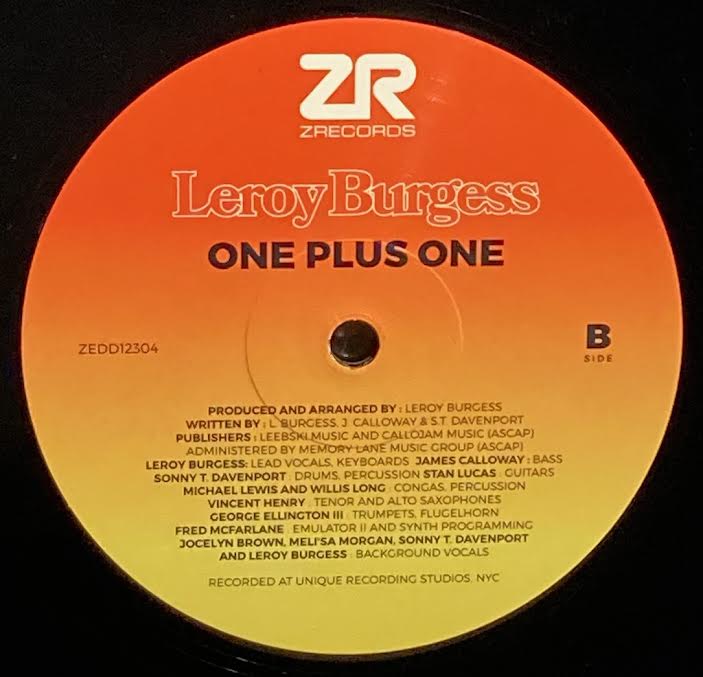 【USED】Leroy Burgess – One Plus One