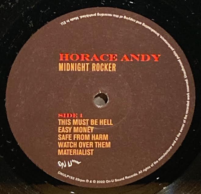 USED】Horace Andy – Midnight Rocker – Jazzy Sport Kyoto