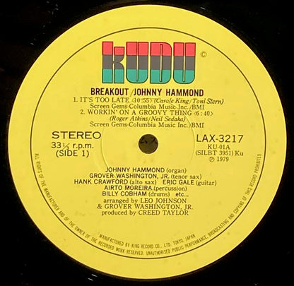 【USED】Johnny Hammond – Breakout (JPN Press)