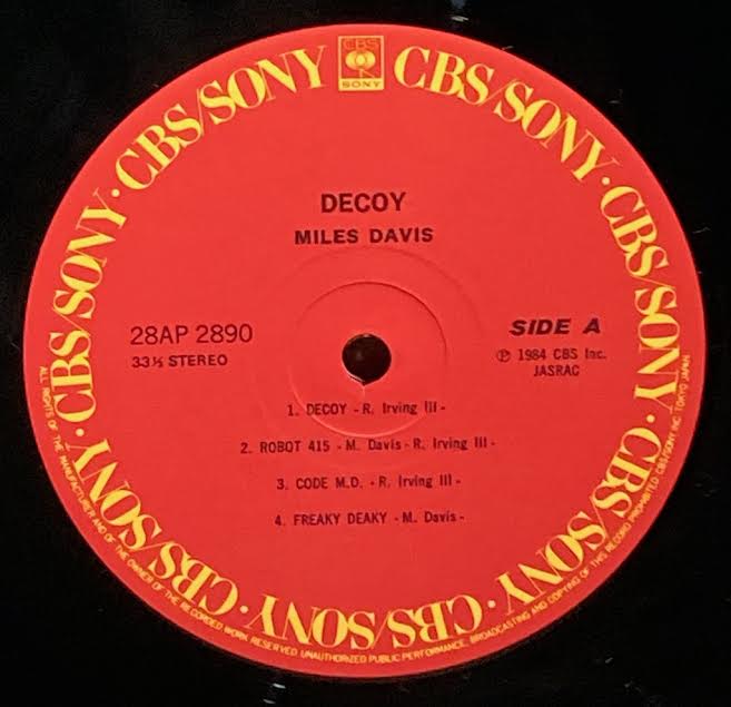 【USED】Miles Davis – Decoy (JPN Press)