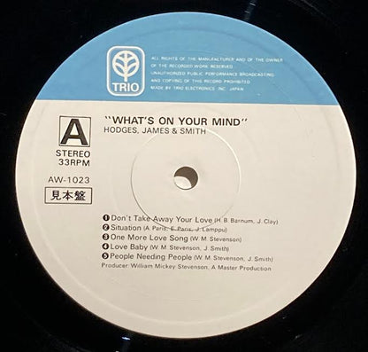 【USED】Hodges, James & Smith – What's On Your Mind? (JPN Promo)