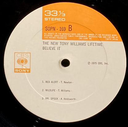 【USED】New Tony Williams Lifetime – Believe It (JPN Press)