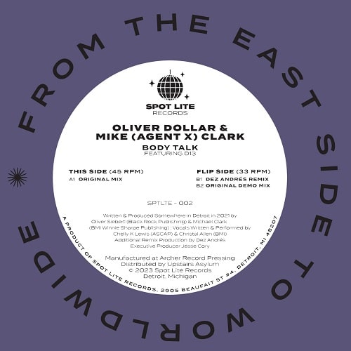 【12”】Oliver Dollar & Mike - Body Talk Featuring D13