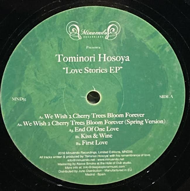 【USED】Tominori Hosoya – Love Stories EP