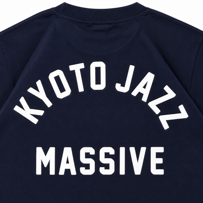 【NEW】Kyoto Jazz Massive x JS Kyoto "College Logo" T-Shirt ／ダークネイビー