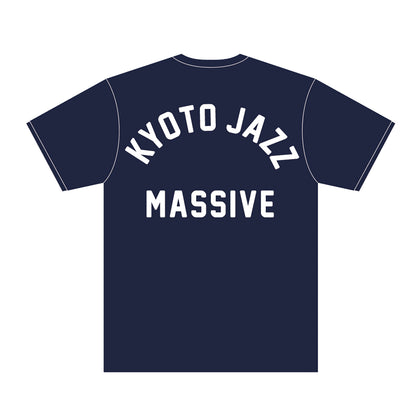 【予約】Kyoto Jazz Massive x Jazzy Sport Kyoto "College Logo" コラボ Tシャツ／ネイビー