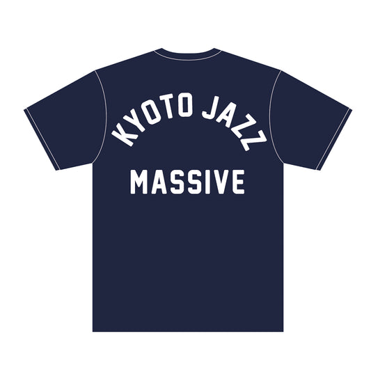 【予約】Kyoto Jazz Massive x Jazzy Sport Kyoto "College Logo" コラボ Tシャツ／ネイビー