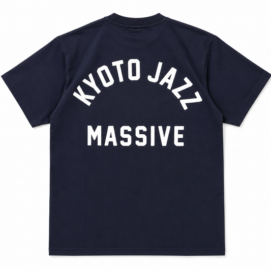 【NEW】Kyoto Jazz Massive x JS Kyoto "College Logo" T-Shirt ／ダークネイビー