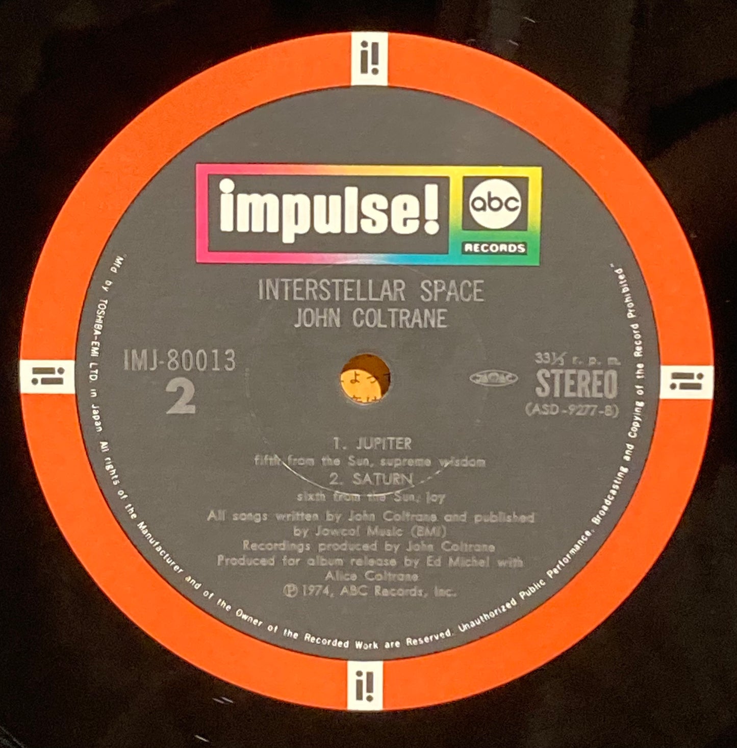 【USED】John Coltrane – Interstellar Space (74' JAPAN Press)