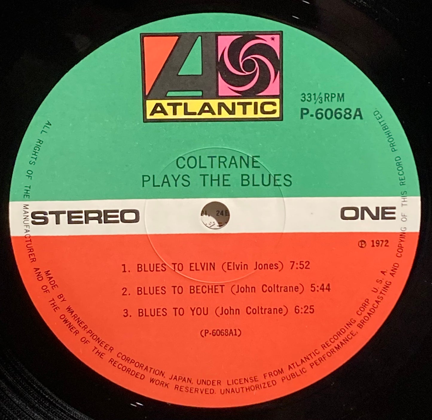 【USED】John Coltrane – Coltrane Plays The Blues (72' JAPAN Press)