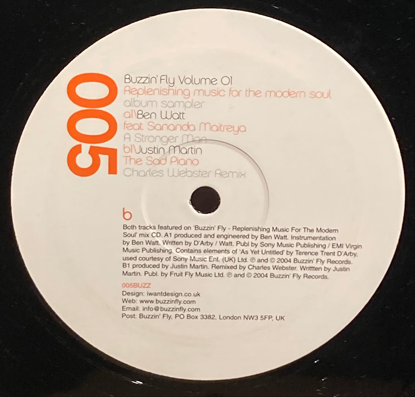 【USED】Ben Watt / Justin Martin – Buzzin' Fly Volume 01