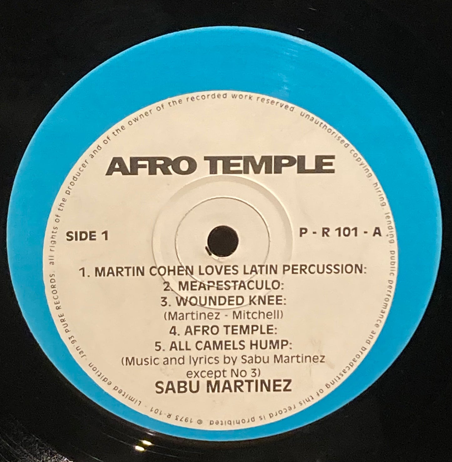 【USED】Sabu Martinez – Afro Temple (1993 Reissue)