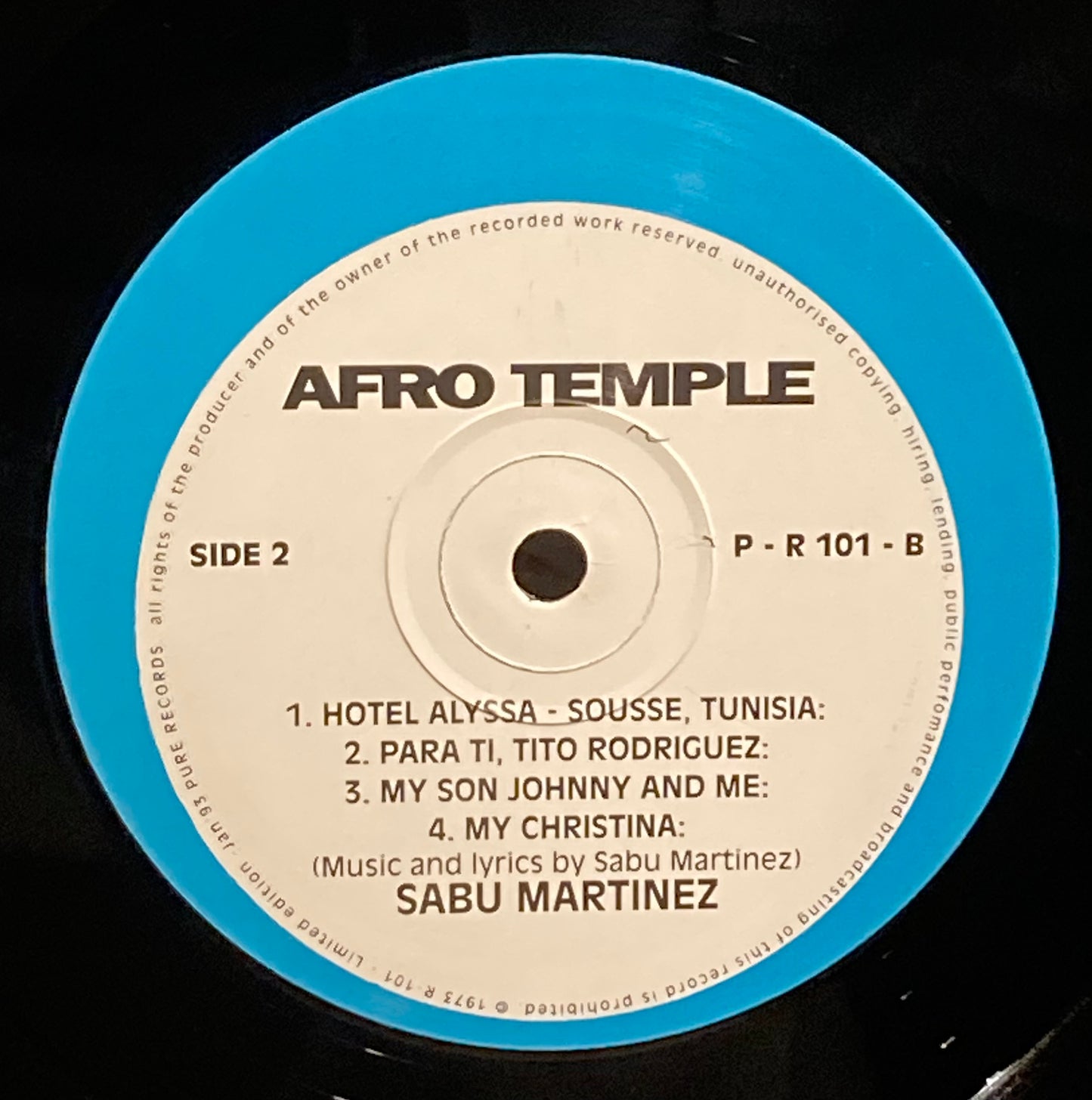 【USED】Sabu Martinez – Afro Temple (1993 Reissue)
