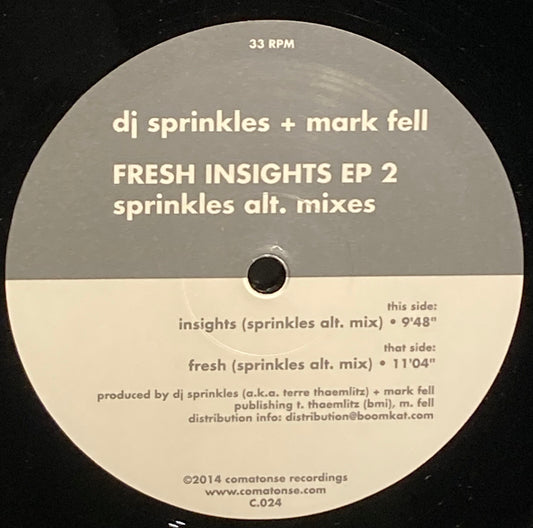 【USED】DJ Sprinkles + Mark Fell – Fresh Insights EP 2