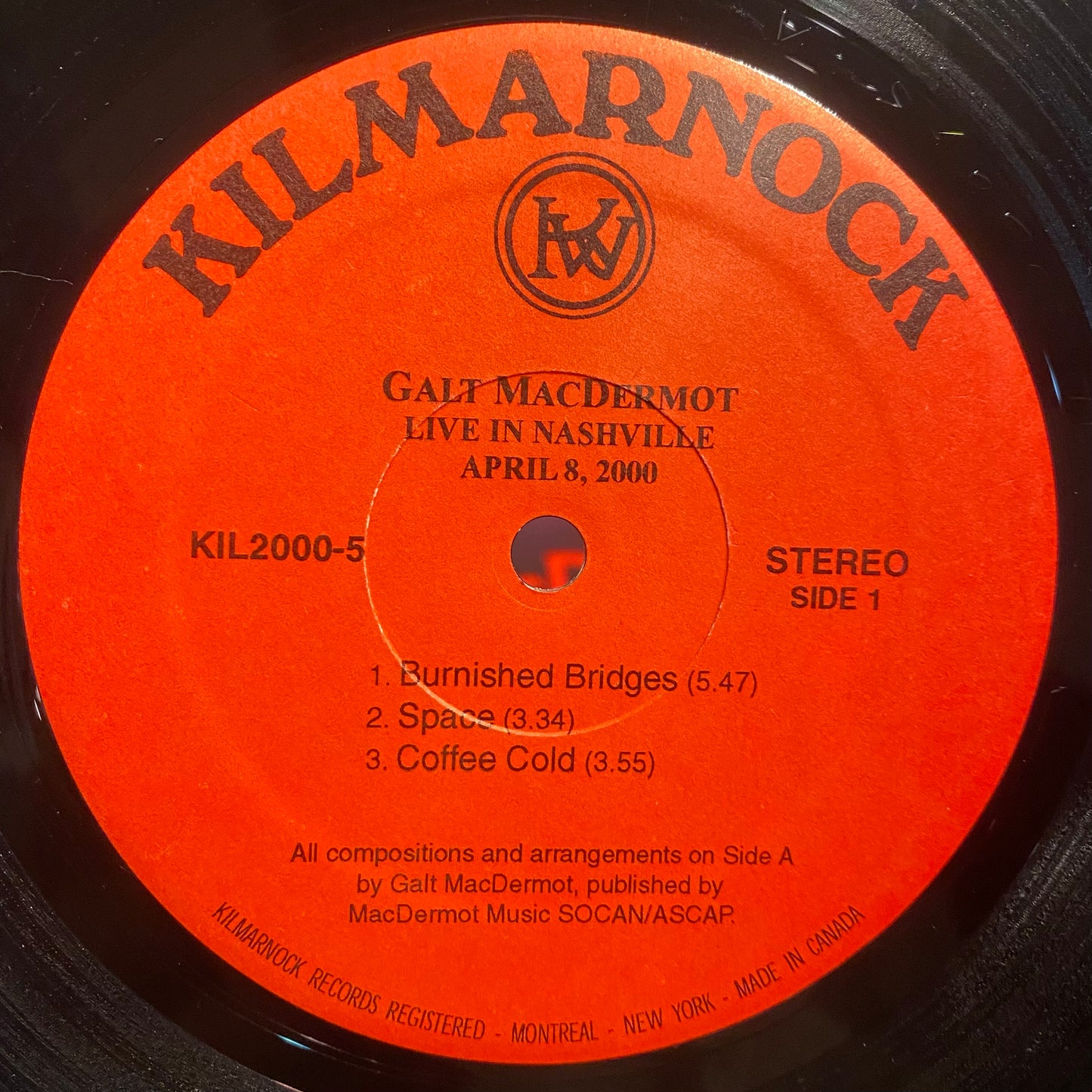 【USED】Galt MacDermot - Live In Nashville