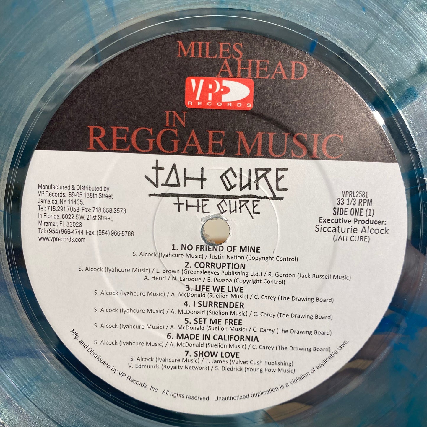 【USED】Jah Cure - The Cure (Blue Clear Vinyl)