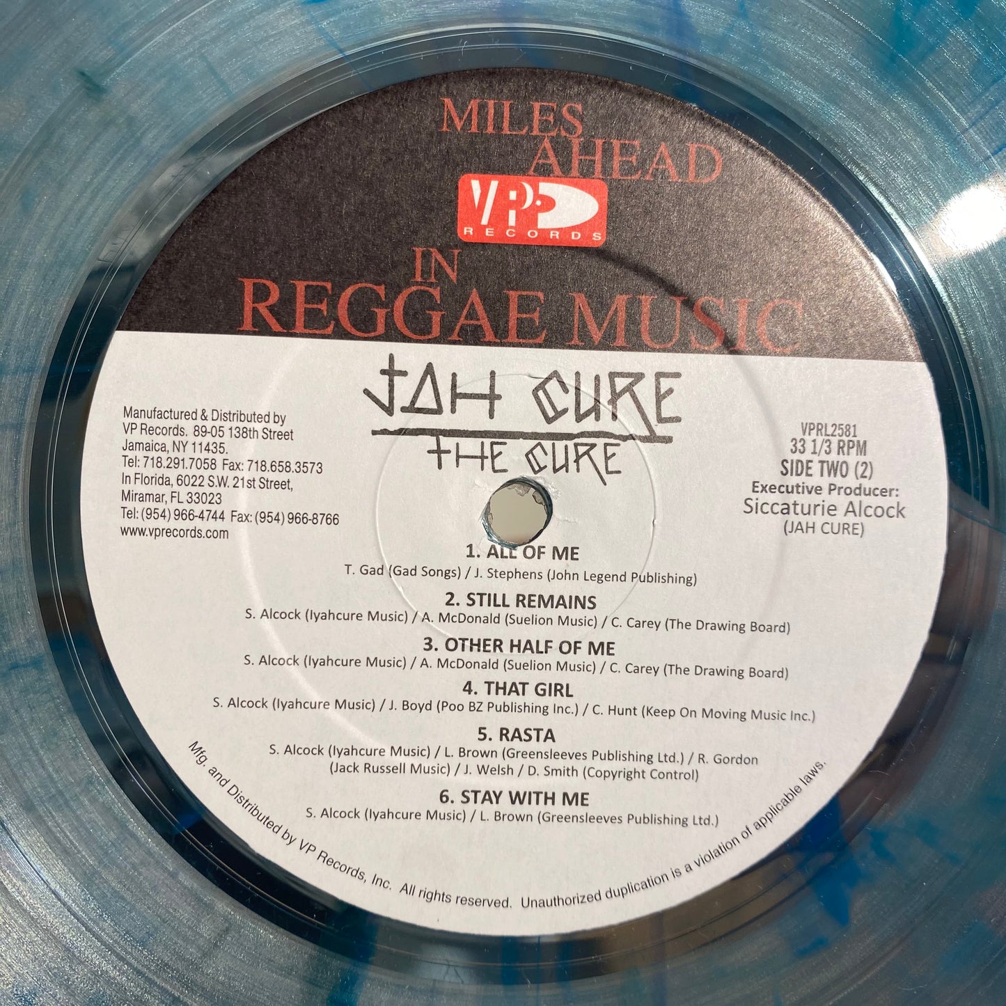 【USED】Jah Cure - The Cure (Blue Clear Vinyl)