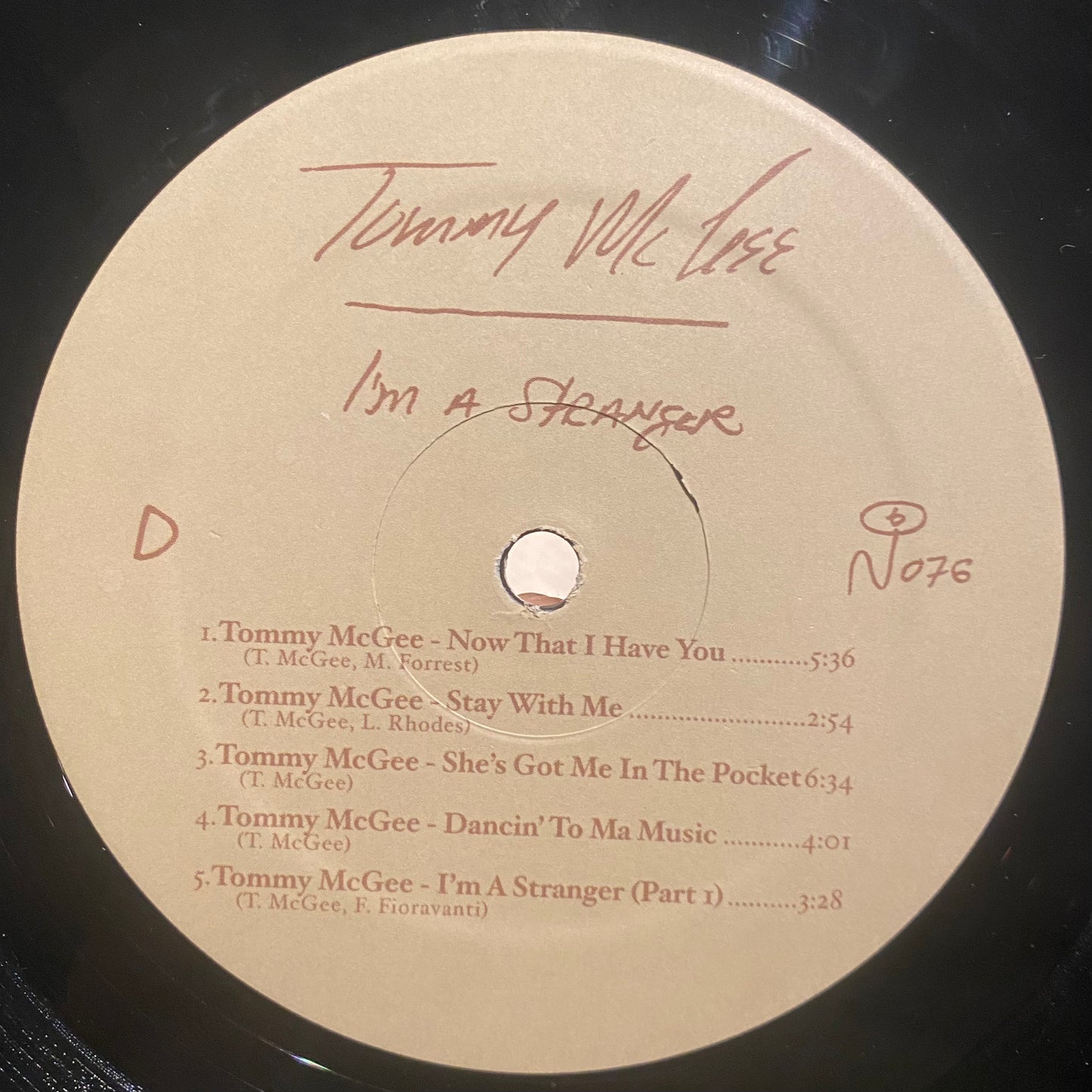 【USED】Tommy McGee - I'm A Stranger (2LP)