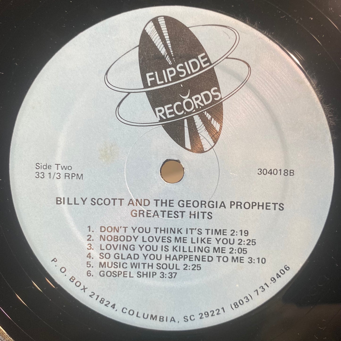 【USED】Billy Scott and the Georgia Prophets - Greatest Hits (Dedicated To You)