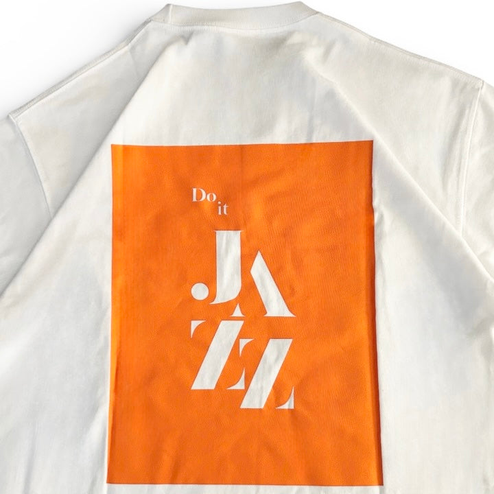 【NEW】Do It Jazz!  "Freedom Jazz Dance" Tシャツ ／ ホワイト x オレンジ