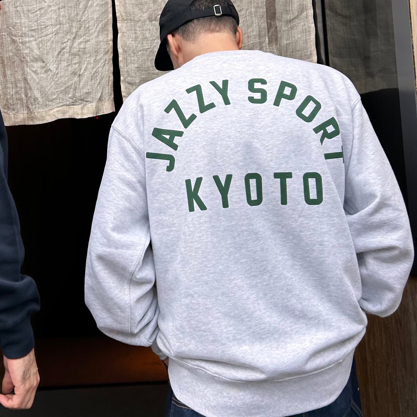 【NEW】JS "Kyoto College Logo" スウェット／グレー x ライトグリーン