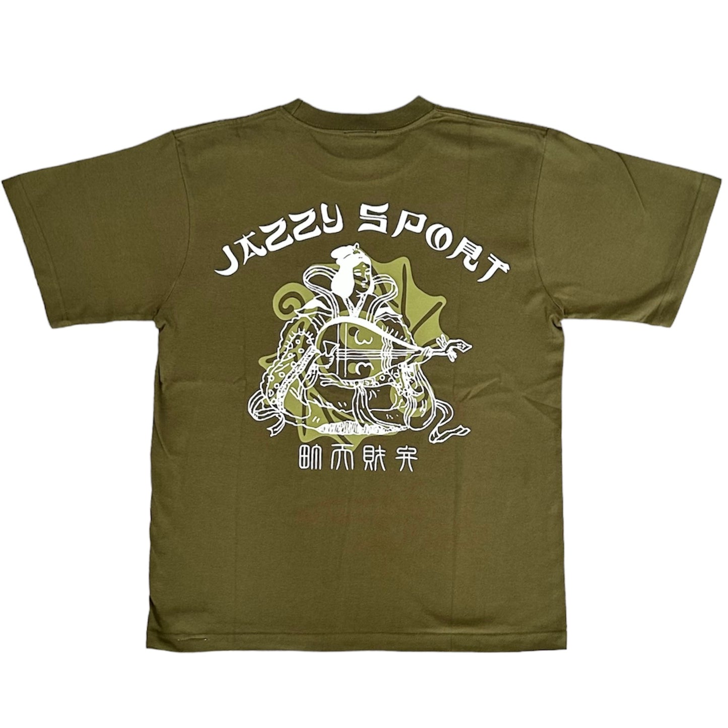 JS KYOTO x WORM "BENZAITEN" コラボTシャツ ／オリーブ