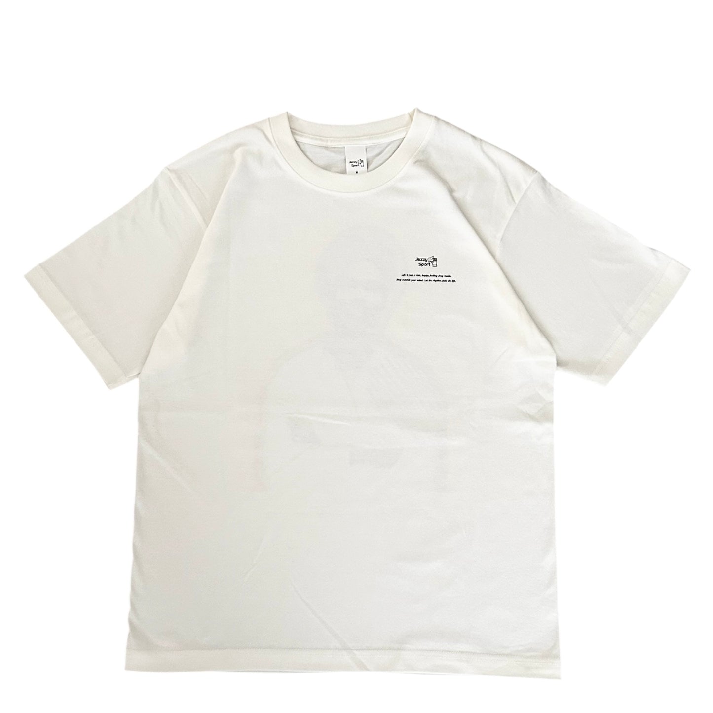 【NEW／限定】James Mason x Jazzy Sport - "Rhythm Of Life" Tシャツ ／ バニラホワイト