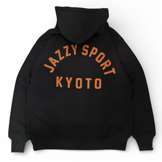 【NEW】JS "Kyoto College Logo" フーディー／ブラック x 黒柿