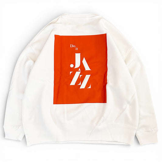【NEW】Do It Jazz!  "Freedom Jazz Dance" スウェット／ ホワイト x オレンジ