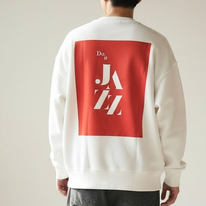 【NEW】Do It Jazz!  "Freedom Jazz Dance" スウェット／ ホワイト x オレンジ