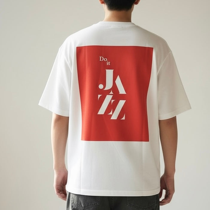 【NEW】Do It Jazz!  "Freedom Jazz Dance" Tシャツ ／ ホワイト x オレンジ