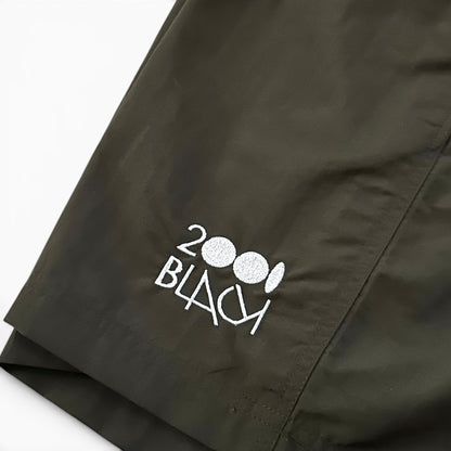 【NEW】2000Black x JS Kyoto "In The Heat" ナイロン・ショートパンツ ／オリーブ