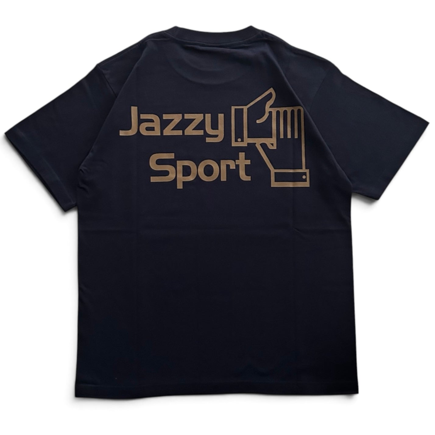 【NEW】JS ロゴ Tシャツ ／ダーク・ネイビー x コヨーテ・ブラウン