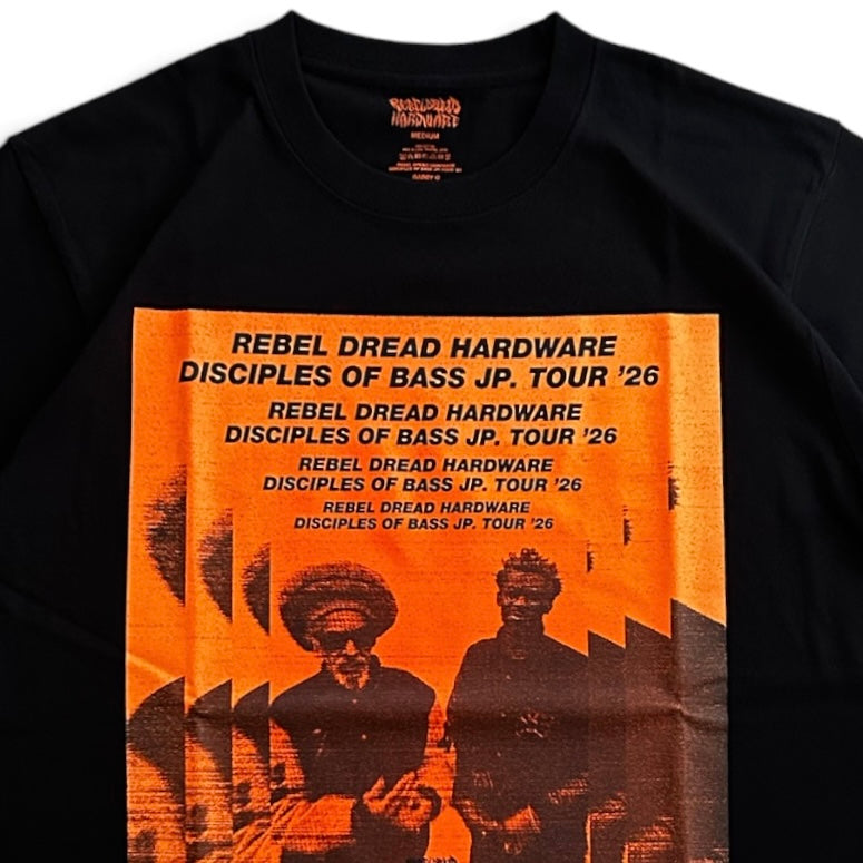 【NEW／限定】 Daddy G x Don  Letts - Disciples Of Bass Tour Tee version.2 ／ブラック x 蛍光オレンジ