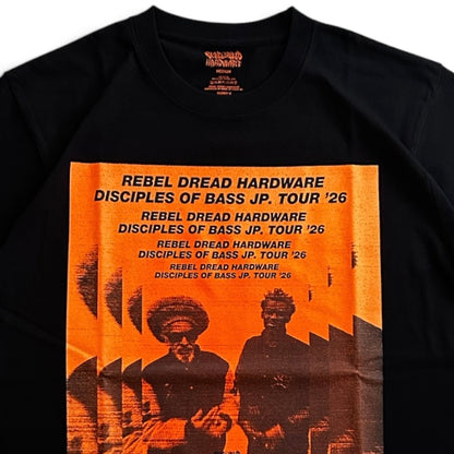 【NEW／限定】 Daddy G x Don  Letts - Disciples Of Bass Tour Tee version.2 ／ブラック x 蛍光オレンジ