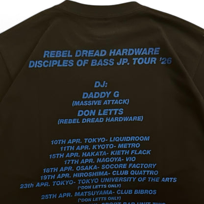 【NEW／限定】 Daddy G x Don  Letts - Disciples Of Bass Tour Tee version.1 ／ブラック