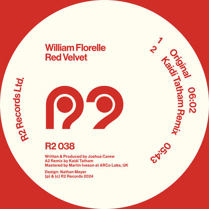 【12"】William Florelle - Red Velvet  (incl. Kaidi Tatham + Karizma + Ato Ayerra Rmxs)