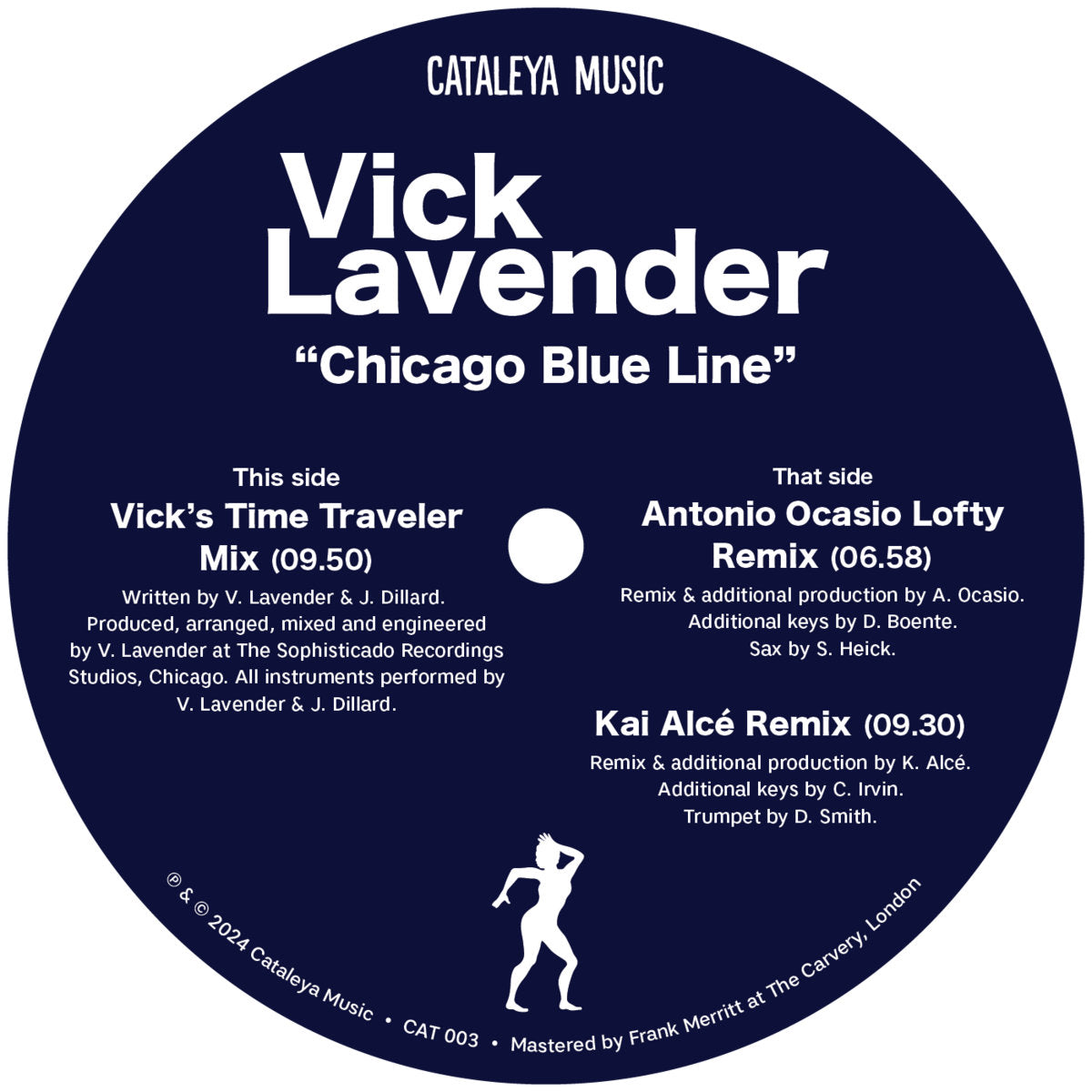 【12"】Vick Lavender - Chicago Blue Line (incl. Antonio Ocasio & Kai Alcé Rmxs)